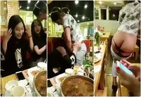 四社会青年在饭店直接口了起，超劲爆来.mp4