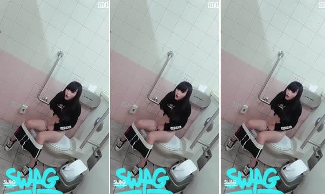 台湾SWAG quanna 露全脸 公厕特辑