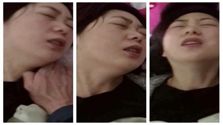 刚毕业的妹子被公司领导潜规则 捂着脸不给拍又不敢叫表情很是无奈