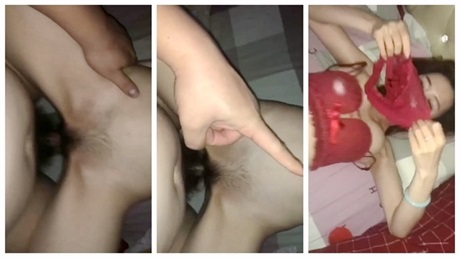 水多逼紧自己拿红色性感小内内盖着脸不让拍这下把她肏得脸蛋绯红下面湿漉漉