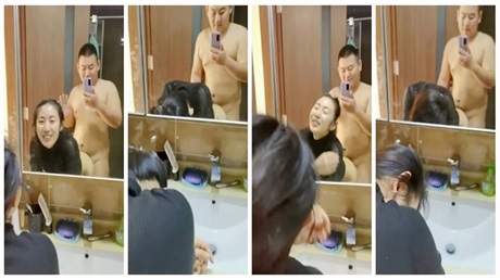 胖少约瑜伽少妇~激情销魂镜子前后入'媳妇 看我一眼，叫爸爸'，'不要唔'，看镜头，笑开花的少妇 真是好好看滴！