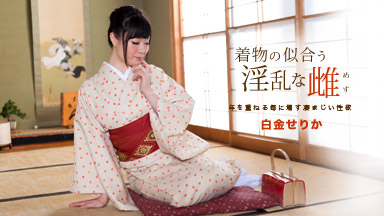 一本道091717-582着物似合淫乱~白金せりか