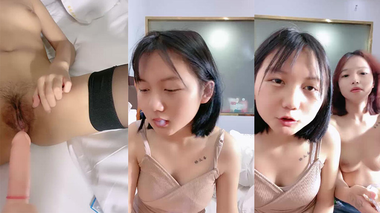 极品尤物超嫩美少女！带新人闺蜜一起下海！娇小身材坚挺奶子，脱光光穿黑丝，粗大假屌磨蹭嫩穴