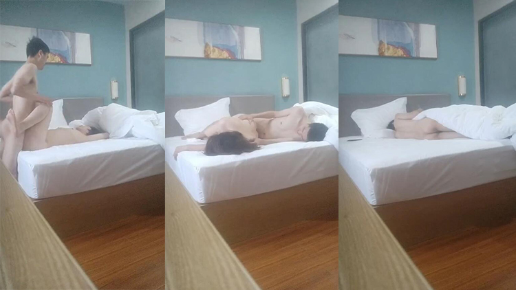 周末情侣开房，小少妇肤白胸美