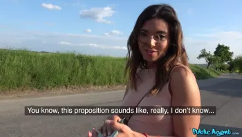 Mexican Babe Gives Roadside Blowjob