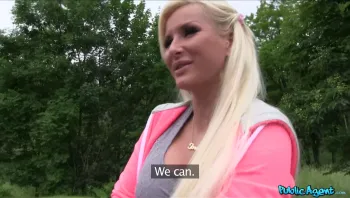 Slutty Looking Blonde With Big Boobs Fucking Outdoors