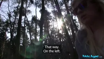 Cute Blonde Sucks Cock Outside