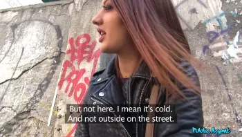 Brunette Teen Fucks In Public Bathroom