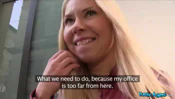 Blonde Russian Loves Strangers Big Cock