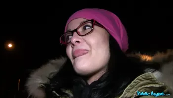 Babe With Glasses Fucked Outside