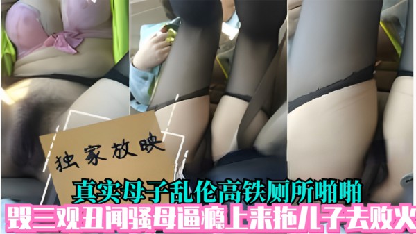 真实母子乱伦高铁厕所啪啪毁三观丑闻骚母逼瘾上来拖儿子去败火