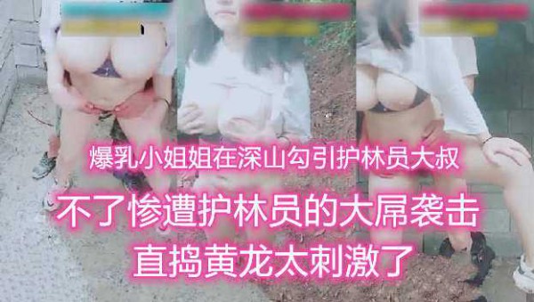 户外勾引大乳房少女去森林保护区勾引叔叔护林员-精品力荐
