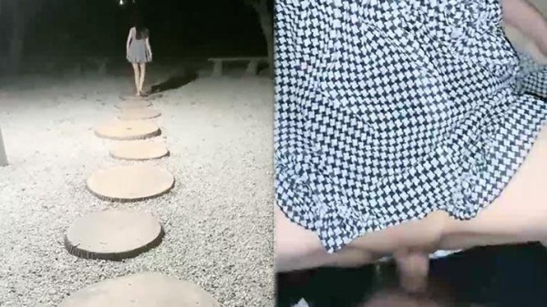 【挑战户外操逼】深夜在帝都玉渊潭公园_也不怕蚊子多的淫荡小情侣挑战户外操逼_无毛嫩穴无内射干爽