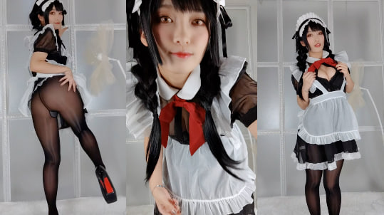 性感黑丝巨乳女仆-原创