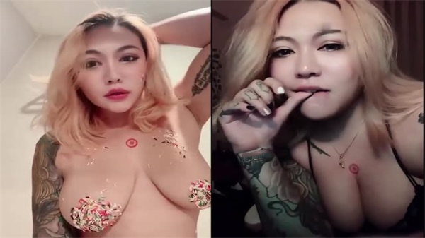 狂野纹身极品女模私拍流出，无毛粉逼紫薇吹箫超级骚..